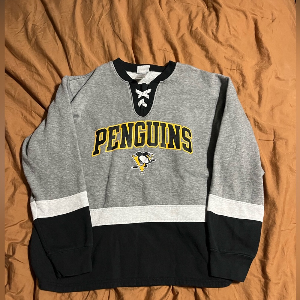 Vintage style Pittsburgh penguins jersey style pullover